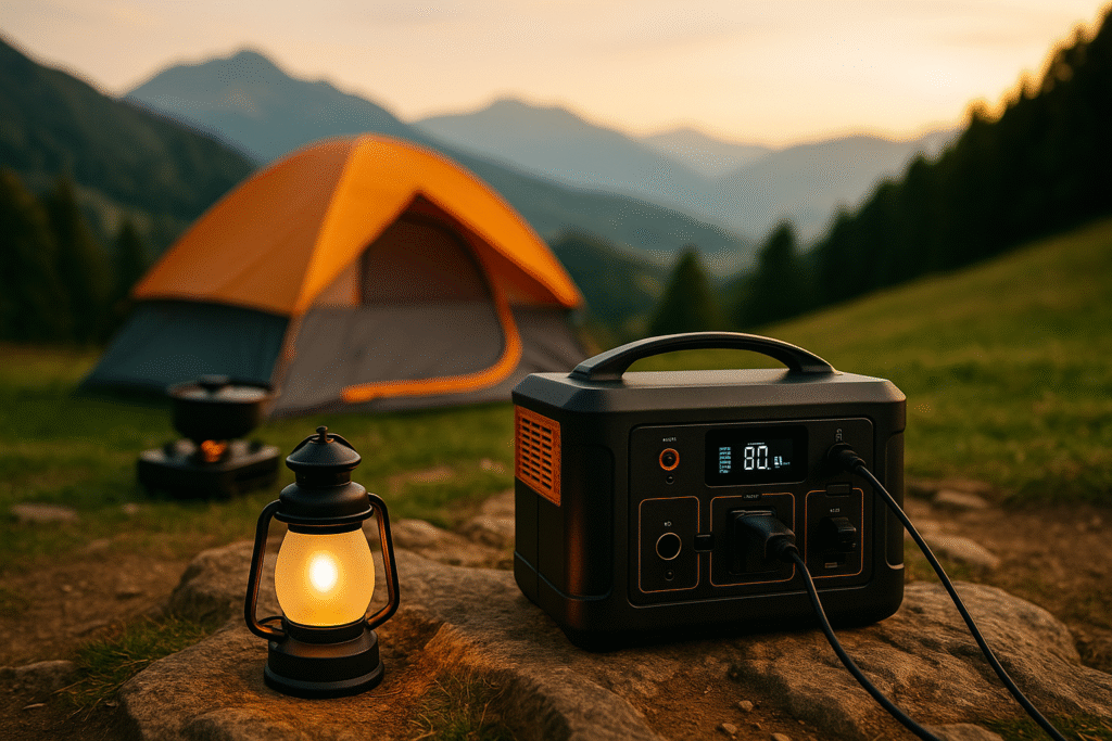 powerstation vor zelt powerstation vor zelt